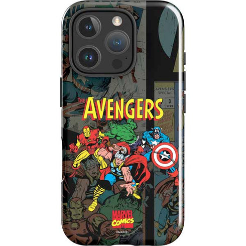 Marvel Classic Comics Avengers Assemble iPhone 16 Pro Max Impact Case